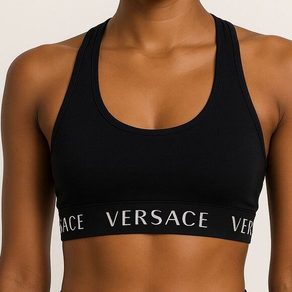 Versace Other - VERSACE Black Logo Sports Bra